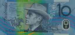 Banjo Paterson on the Australian $10 note.